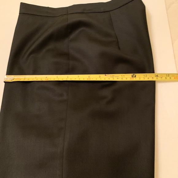 Soft and shiny fine wool blend black blazer & straight pants 2 Pc suit US 12 - Picture 12 of 16